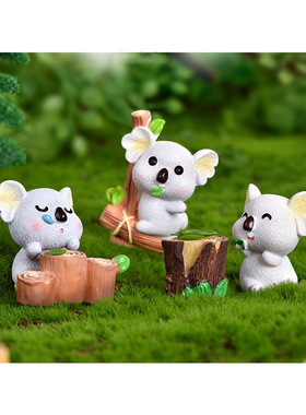 卖萌动物树脂玩偶创意微景观装饰