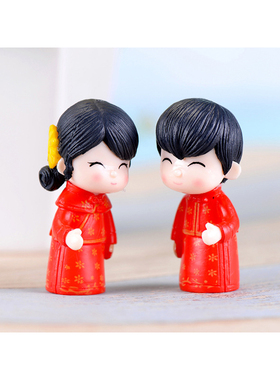 盛装男女PVC玩偶孩子过家家玩具