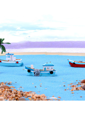 仿真小船树脂模型创意微景观装饰