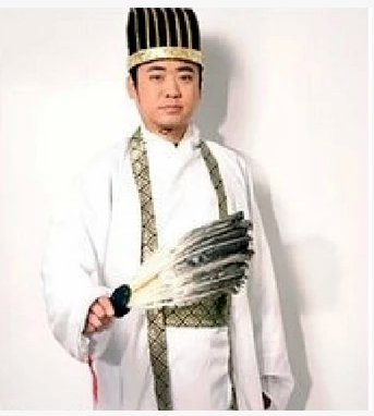 厂家直销影视演出古代汉服表演三国演义白黑色服装诸葛亮孔明服
