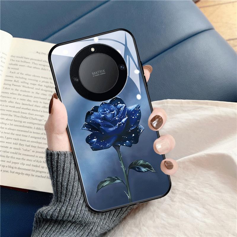 暗紫雾霾玫瑰适用荣耀x40手机壳新款v40镜头全包防摔x30i男女款华为magic4创意play6t玻璃6c高级感5t潮保护套 - 图2