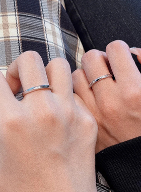 无限爱情侣戒指一对莫比乌斯环925纯银男女对戒刻字轻奢小众设计