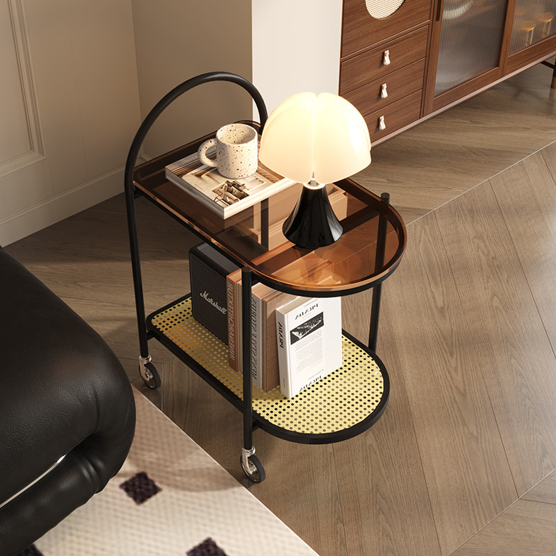 轻奢创意沙发边小茶几边柜小桌子 欧调水云间角几/边几