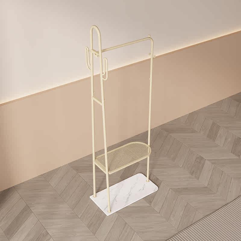 奶油风卧室床边挂衣架衣服网置物架 欧调水云间衣帽架