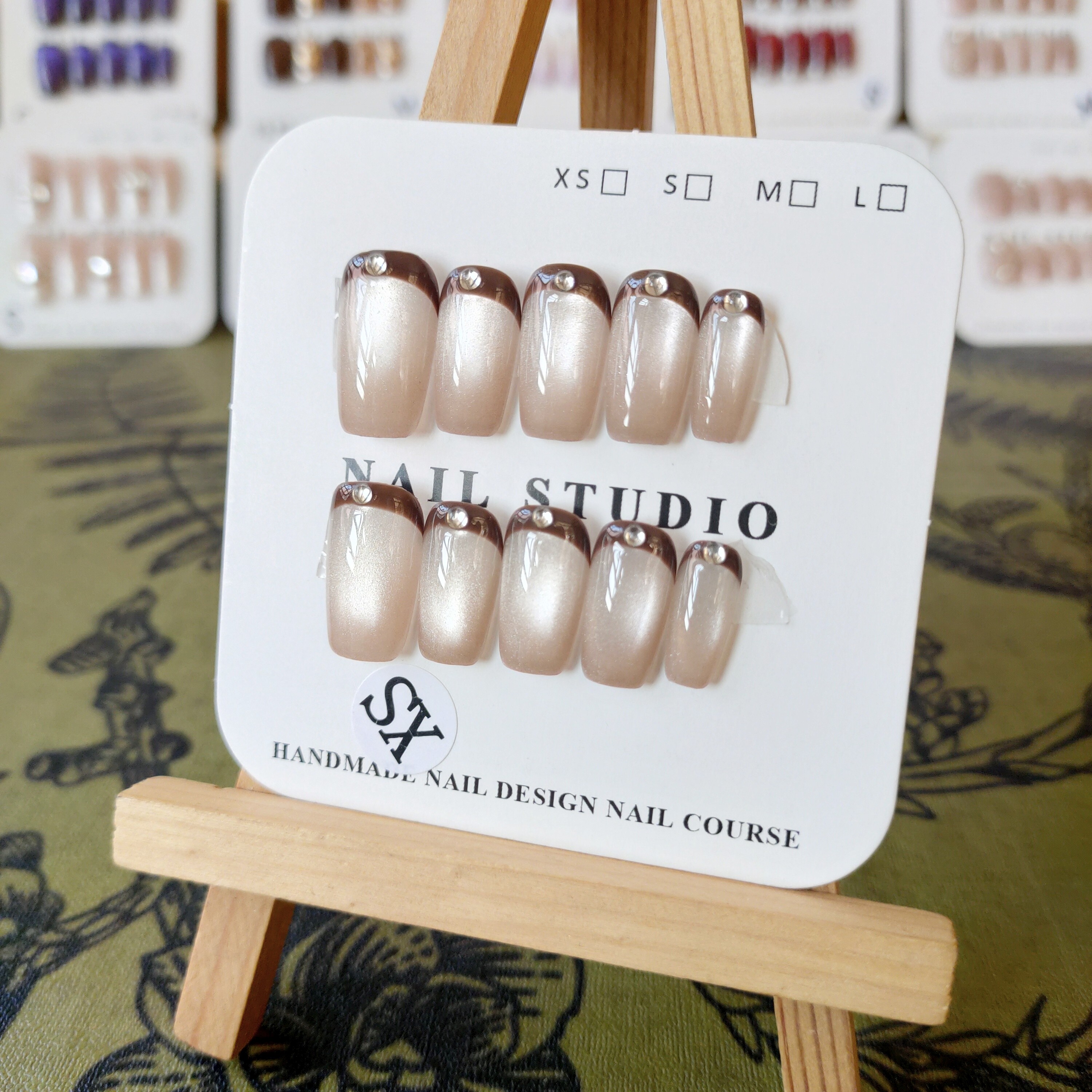 中方XS码1-1纯手工穿戴甲孤品现货一物一拍两副包邮不含佩戴工具,淘宝优惠券,粉丝福利购,淘宝优惠卷