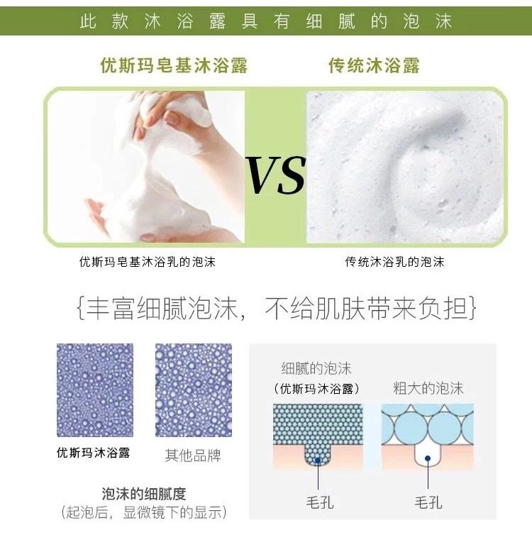 琴叶优斯玛果芬花香皂基留香沐浴乳 琴叶优泽沐浴露