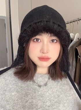 冬季双面戴雷锋帽子女防风