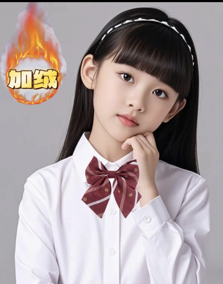 儿童白衬衫加绒长袖冬季棉男童演出校服小学生女童纯白色保暖衬衣,淘宝优惠券,粉丝福利购,淘宝优惠卷