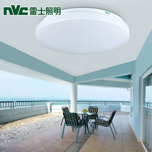 雷士照明led吸顶灯圆形现代简约过道阳台工程面包灯NLMX10215月白 - 图0