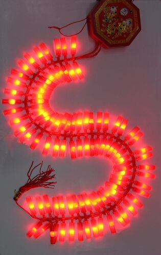 2025过年庆典新年春节装饰炮竹彩灯led电子鞭炮串灯带响仿真鞭炮 - 图2