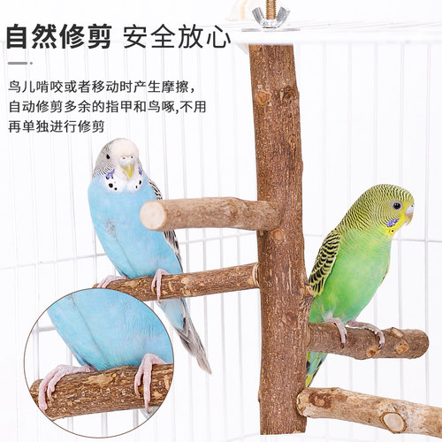 威毕花椒木站杆玄凤虎皮牡丹鹦鹉八哥站棍站架磨爪棒多叉跳跃站杆 - 图1