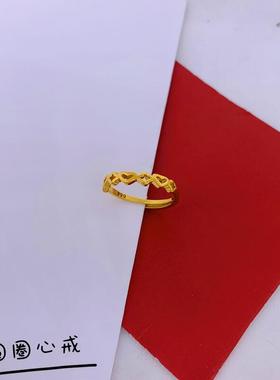 女越南沙金时尚活口戒指不掉色