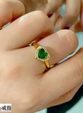 越南沙金锁骨女爱心项链久不掉色