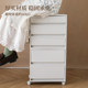 Large capacity of movable cosmetic storage cabinet