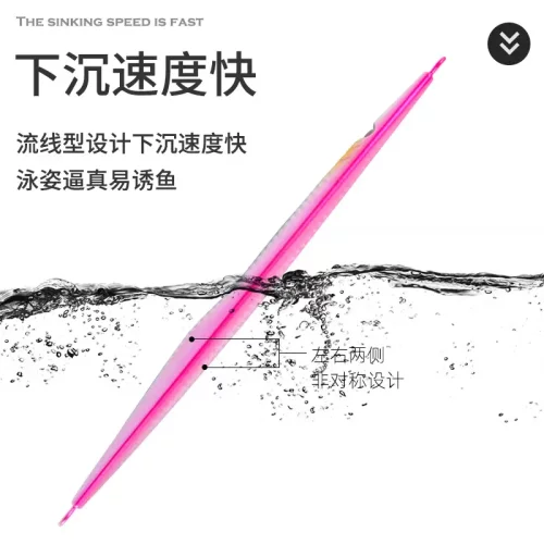 细长船钓深海钓夜光速沉快抽铁板远投铅鱼路亚饵假饵60g~300g400g - 图2