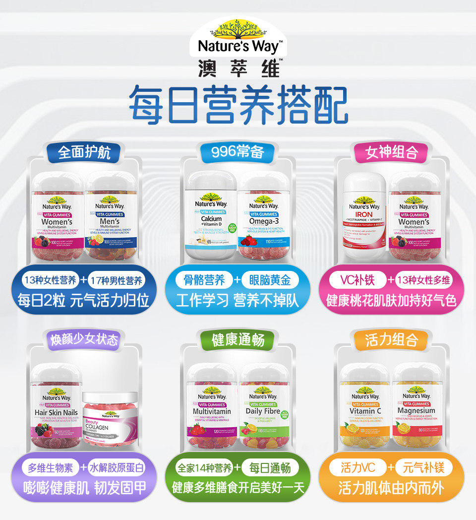 naturesway佳思敏复合澳萃维软糖 NaturesWay海外海外保健机能软糖