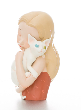 白夜童话滩涂猫 客厅装饰品摆件雕塑艺术品家居欧式酒柜创意礼品