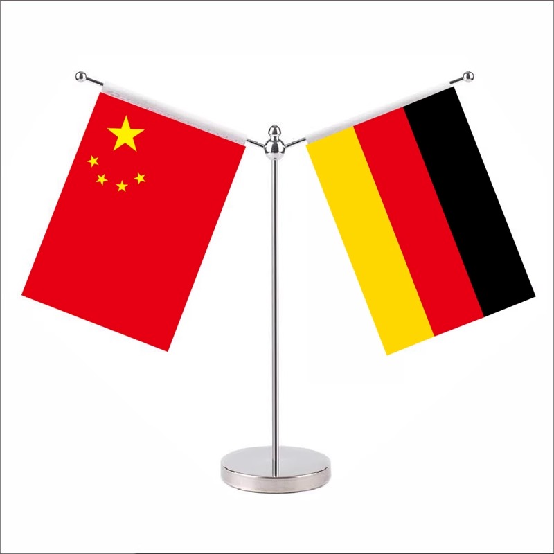 德国中国国旗摆件办公室高档水晶桌旗会议室谈判旗国旗外国旗桌面不锈钢旗座旗架室内台旗公司小旗帜定制 - 图3