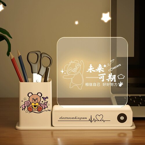 笔筒小夜灯定制刻字励志摆件生日礼物班级奖品儿童节开学毕业礼品 - 图1