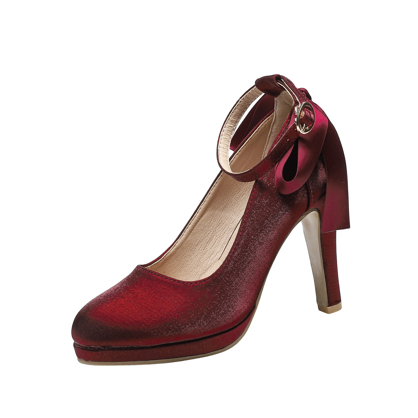 高级感绸缎超高跟鞋女粗跟红色绝美不累脚秀禾婚鞋新娘鞋2025新款,淘宝优惠券,粉丝福利购,淘宝优惠卷