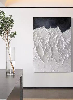 大芬村纯手绘油画立体肌理极简装