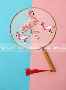 影楼古装摄影道具婚纱丝绸舞蹈扇