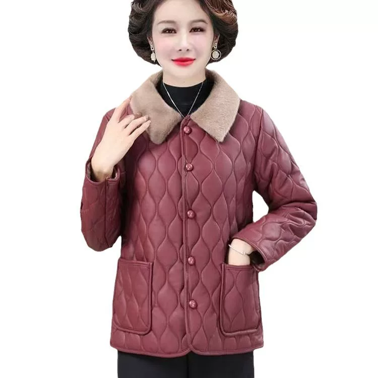 Keep warm demi-season jacket, for middle age