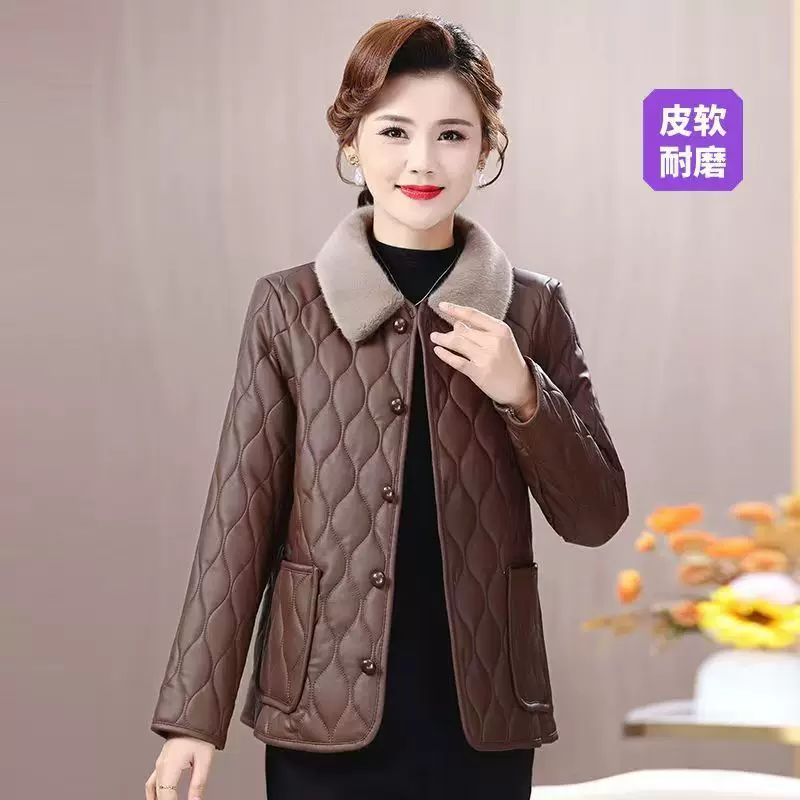 Keep warm demi-season jacket, for middle age