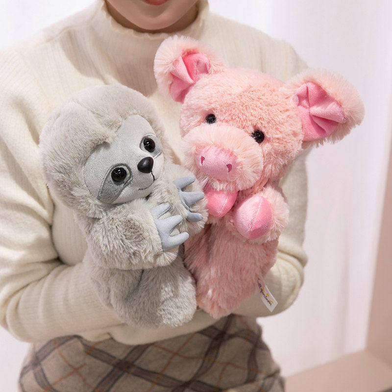 老虎大象豹子手偶可爱小羊公仔毛绒玩具儿童安抚玩偶讲故事布娃娃,淘宝优惠券,粉丝福利购,淘宝优惠卷