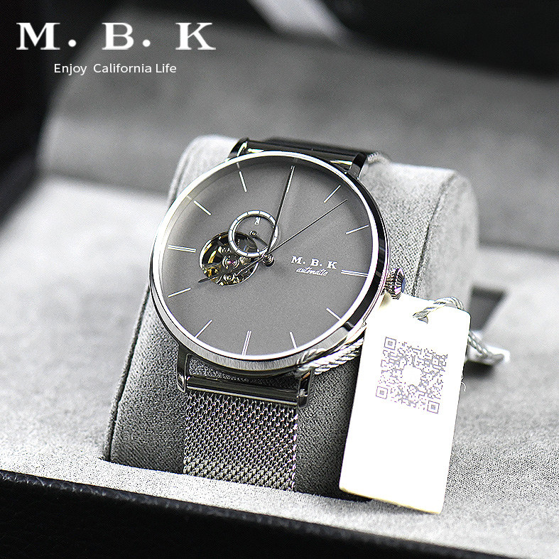 欧美进口mbk男士全自动防水机械表 burei国产腕表
