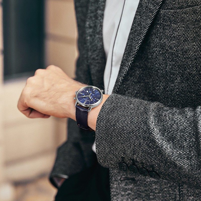 艾美MAURICE LACROIX瑞士石英机芯男表ELIROS系列时尚简约腕表