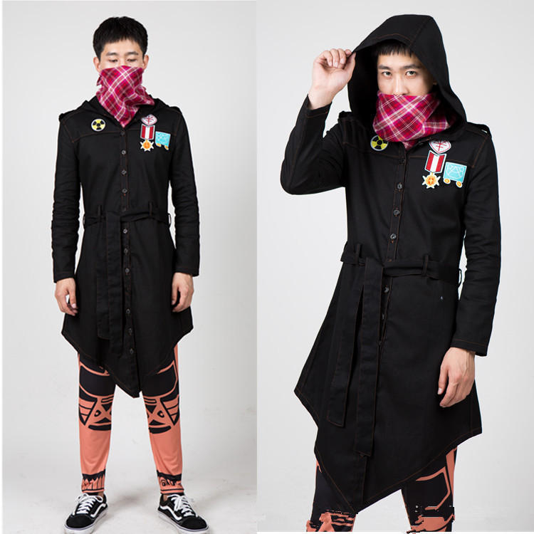 绝地求生风衣男吃鸡连帽外套和平精英衣服伏地魔学生儿童黑色服装