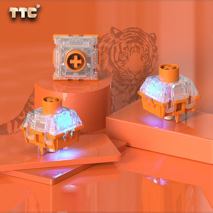 TTC RGB虎轴标准版 线性5脚轴45gf客制化快触发电竞机械键盘轴体,淘宝优惠券,粉丝福利购,淘宝优惠卷