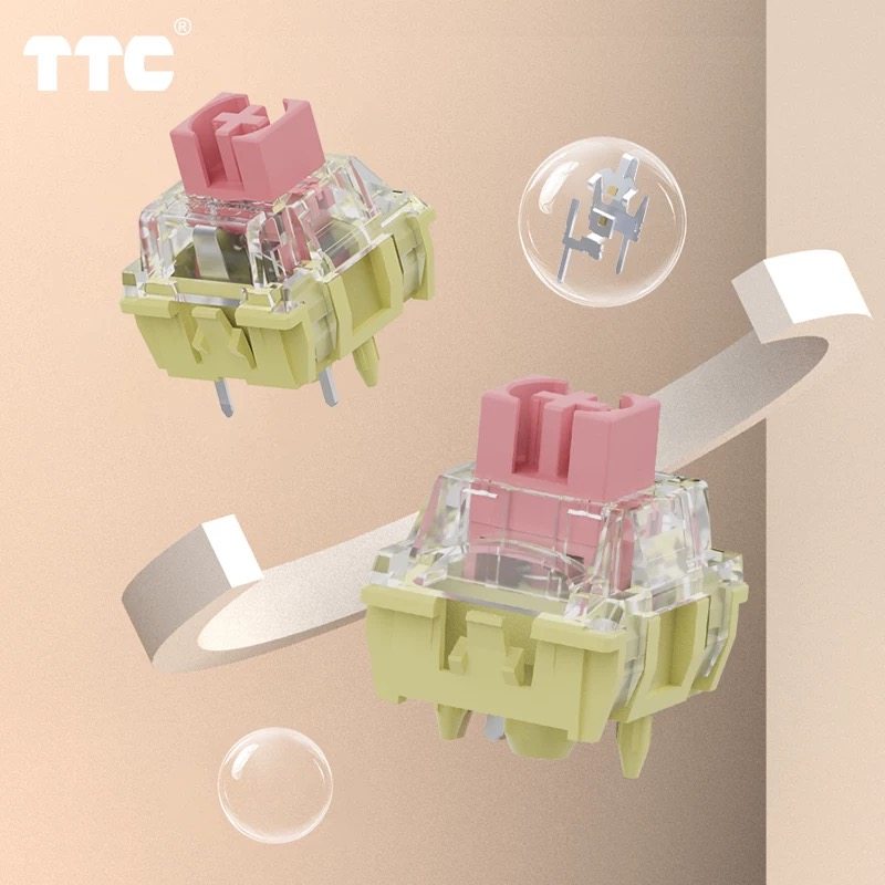TTC金粉轴V3 37克 升级轻柔触感 顺滑电竞热插拔机械键盘轴体开关,淘宝优惠券,粉丝福利购,淘宝优惠卷