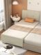 Children's bed anti-collision solid wood simple no-wash splicing soft bag