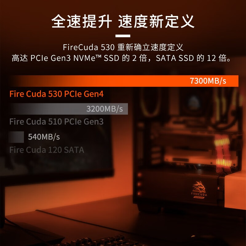 Seagate/希捷酷玩530 高速4TB固态硬盘SSD M.2台式电脑nvme协议4t - 图1