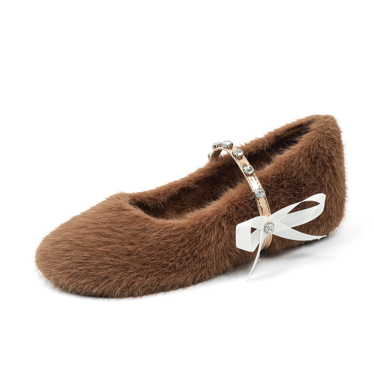 内增高毛毛鞋女2025新款冬季加绒外穿棉鞋法式玛丽珍珍配裙子单鞋,淘宝优惠券,粉丝福利购,淘宝优惠卷