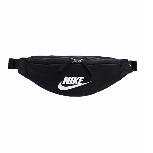耐克/NIKE 黑白玫瑰金蓝桃大勾腰包胸包斜挎包手提小包BA5750-605 - 图3