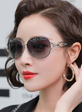 女防紫外线海边度假大圆脸太阳镜