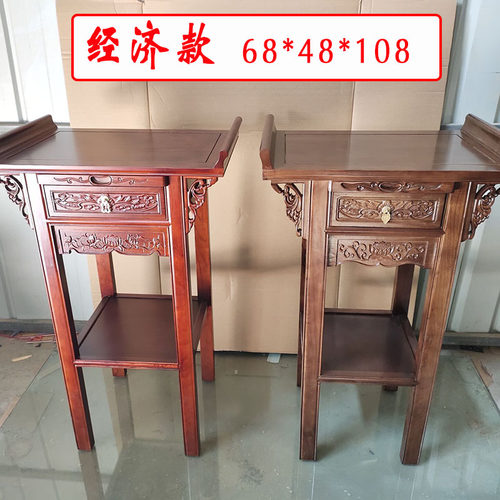 供桌中式翘头香案神台榆木佛台仿古佛桌实木财神供奉条案家用供台 - 图2