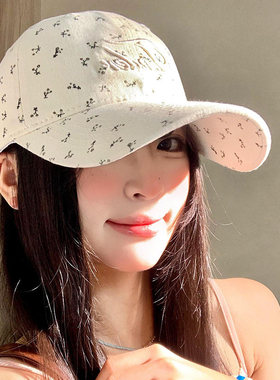 刺绣碎花棒球帽女韩版百