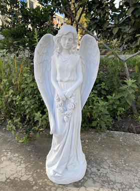 欧式风大天使树脂婚庆摄影罗马柱