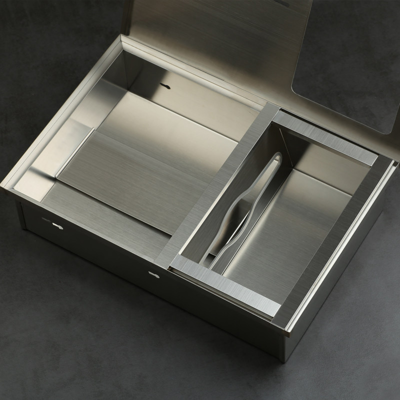 304不锈钢擦手纸盒嵌入墙式 厕所卫生间纸巾盒抽纸架箱暗装暗藏式