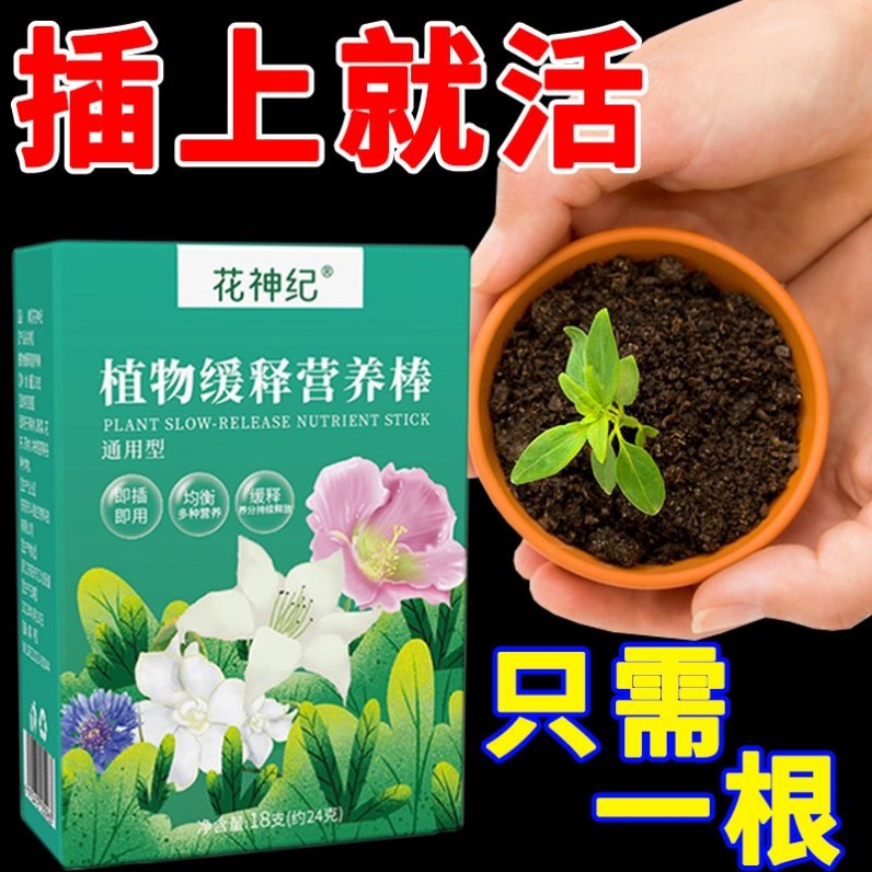 长效植物缓释营养棒通用型黄叶烂根持续施肥壮根绿植多肉花卉通用 - 图2