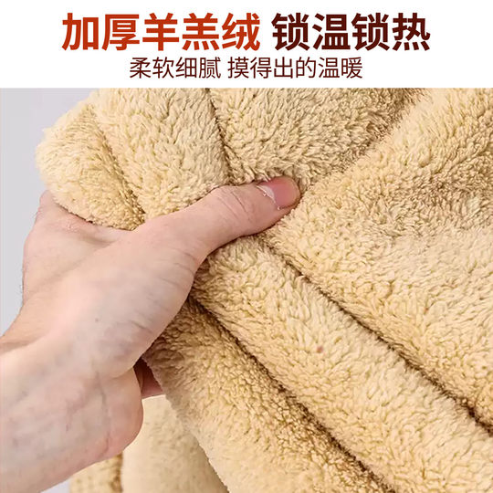 啄木鸟棉裤男加绒加厚冬季外穿保暖抗寒宽松休闲中老年羊羔绒裤子