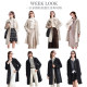 Betu Baitu mid-length coat with lapel and large pockets solid color warm mid-length woolen coat