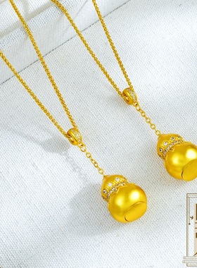 古法葫芦招财挂坠镶钻葫芦内含无相佛吊坠国潮风百搭项链吊坠