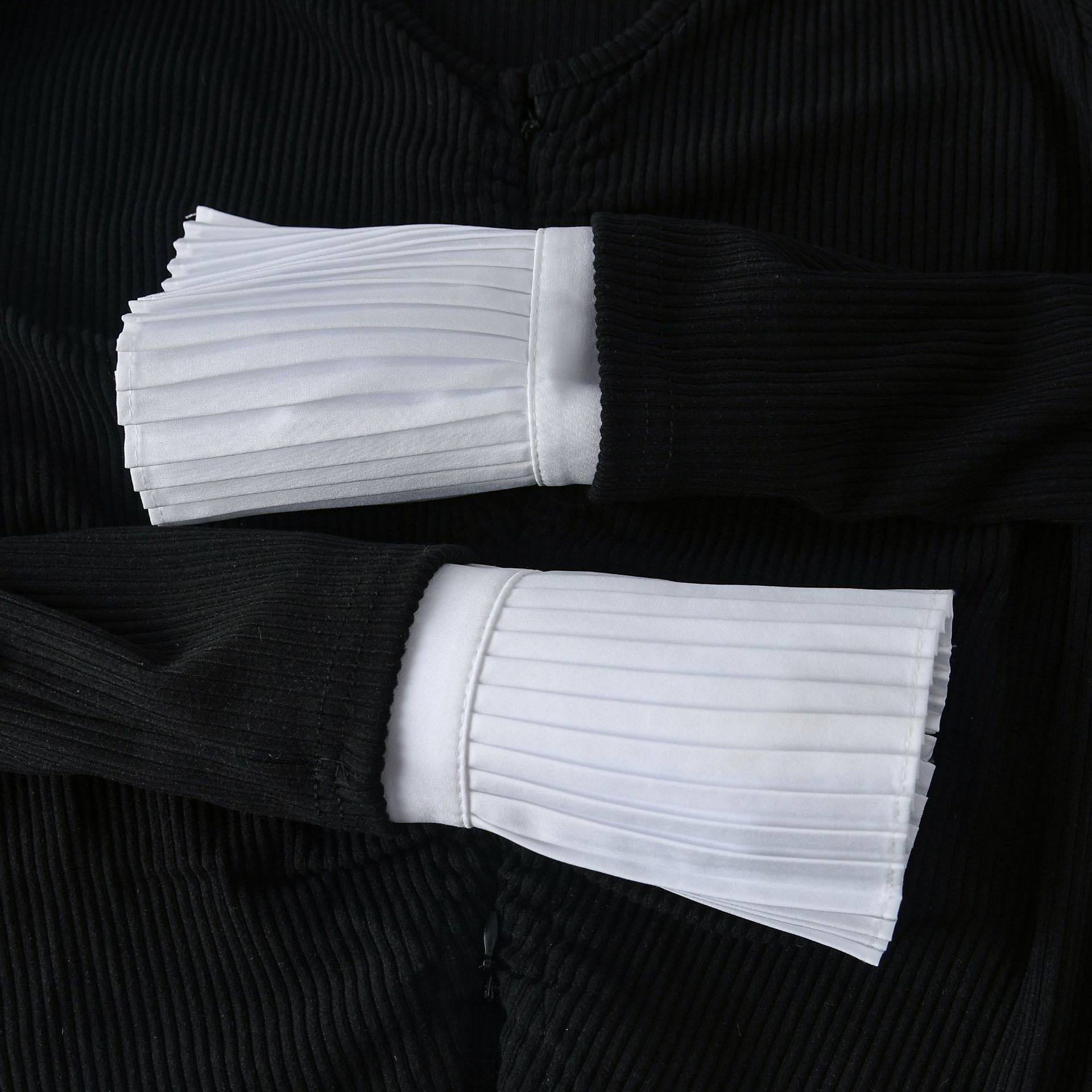 装饰假袖子女简约雪纺风琴褶百褶白色衬衫假袖毛衣卫衣配饰假袖口,淘宝优惠券,粉丝福利购,淘宝优惠卷