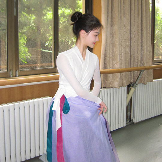 Wuyi Art Library Korean Dance Swing Skirt Korean Top