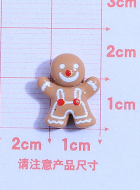 迷你圣诞姜饼人鹿头铃铛美甲配件